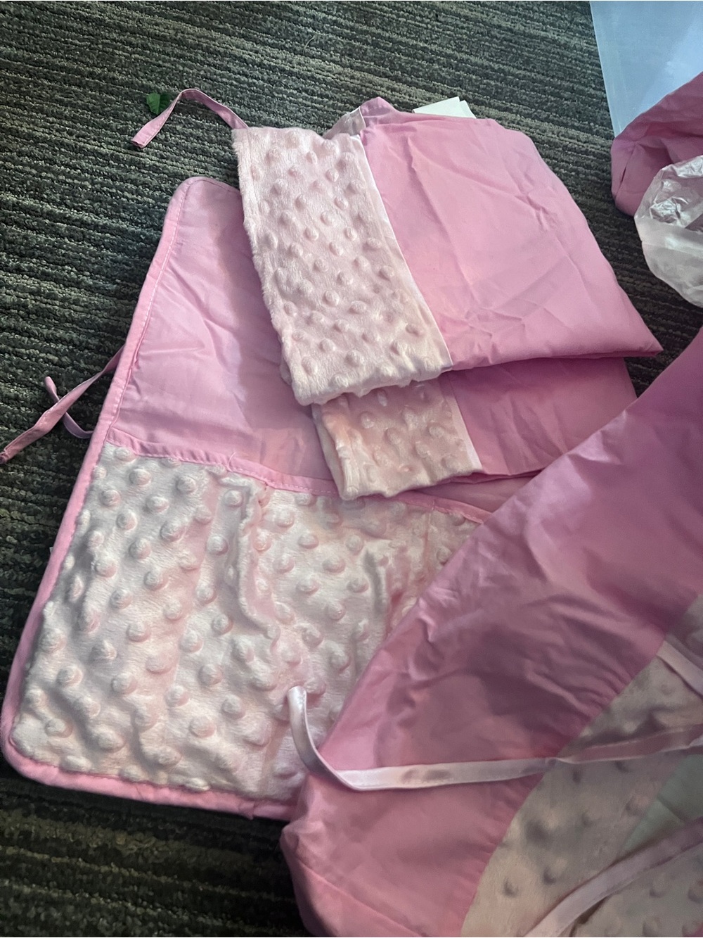 Plush Pink Soft Girl  Baby Bedding Crib Set Everything for your crib!